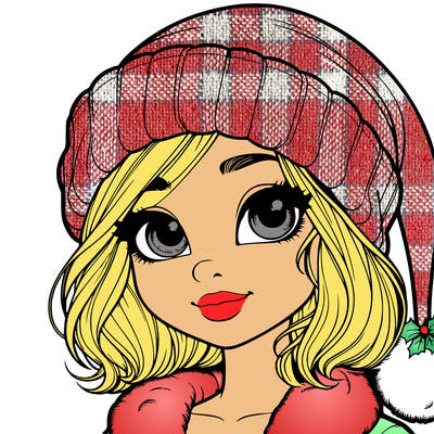 realistic christmas girl