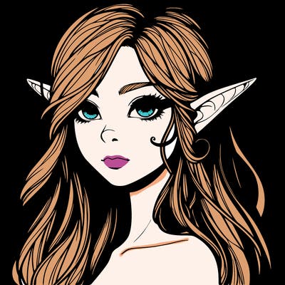 elf girl realistic dark fantasy