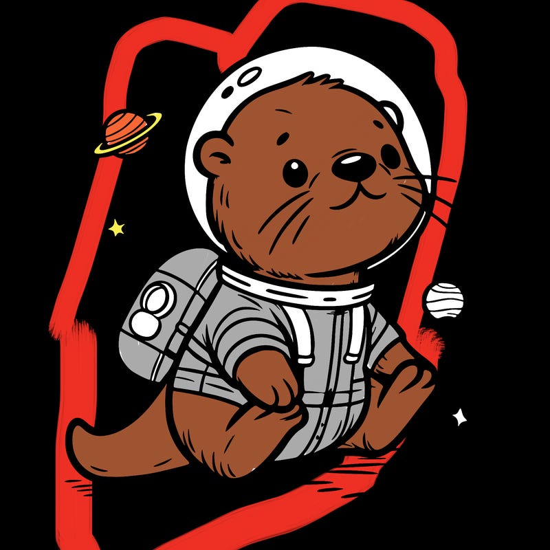 otter in a space suit