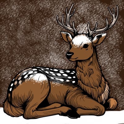 realistic deer with antlers