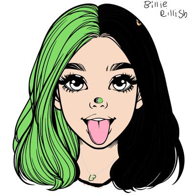 realistic girl with her tongue out