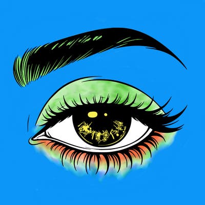 eye closed realistic