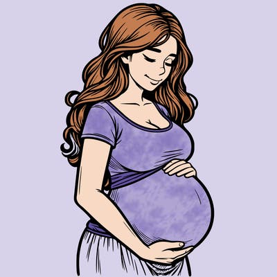 woman heavily pregnant realistic