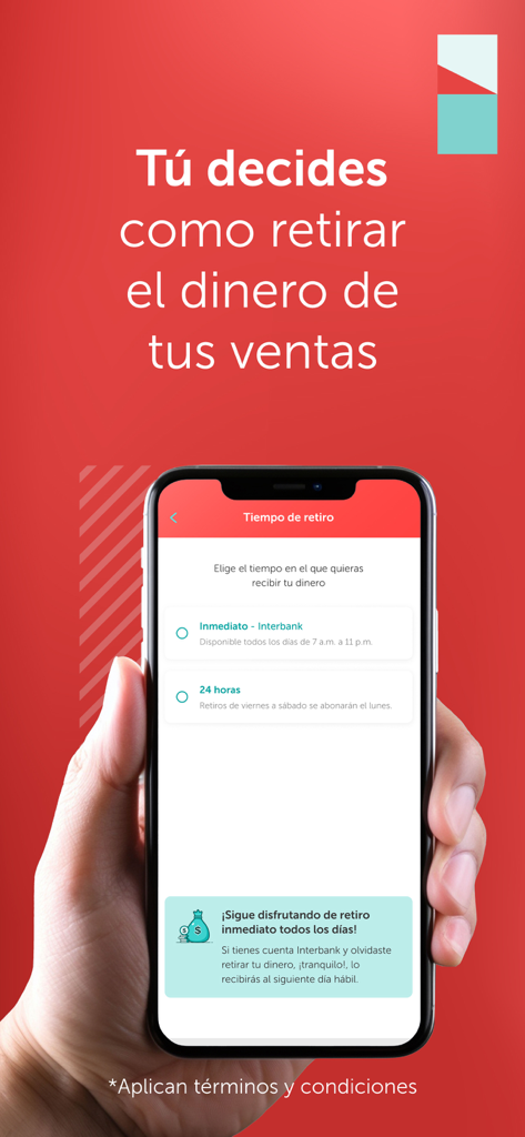 izipay - iPhone screen displaying izipay app withdrawal settings for business sales