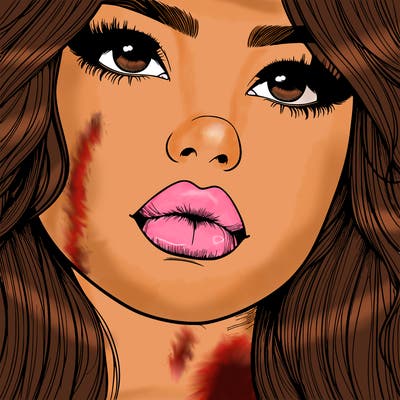 really realistic girl with lips