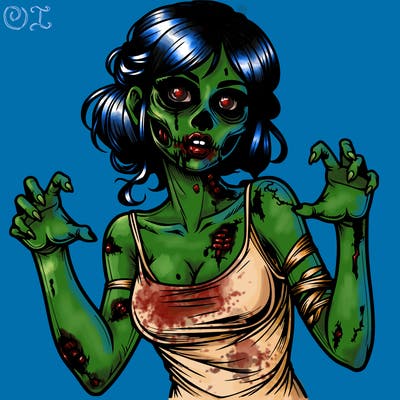 realistic zombie girl
