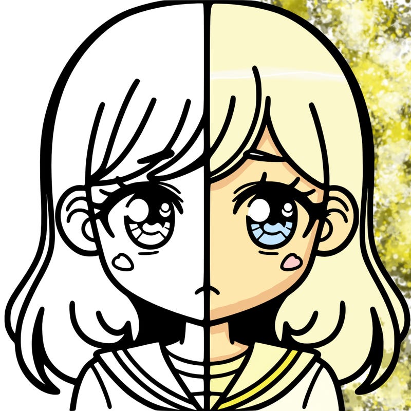 a split of a girl