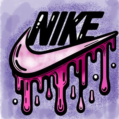 dripping nike logo