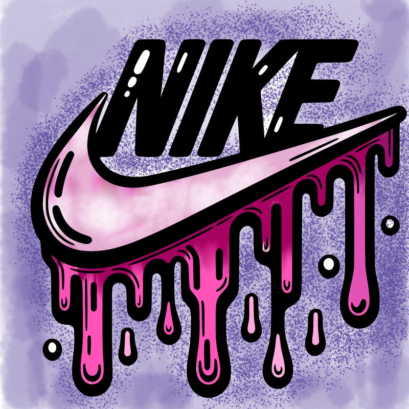 dripping nike logo