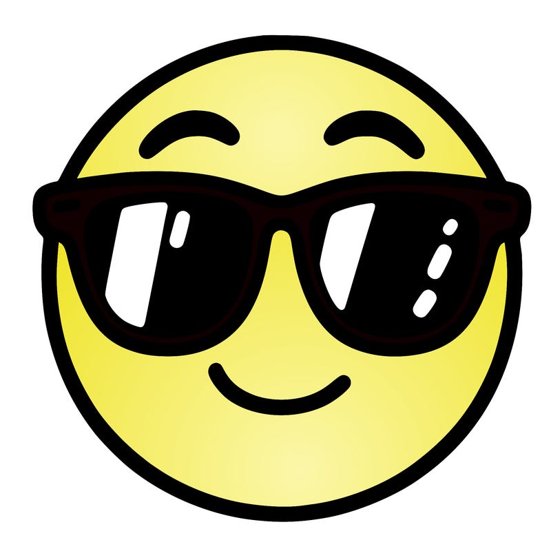 emoji with sunglasses