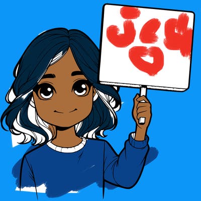 realistic girl holding up a sign