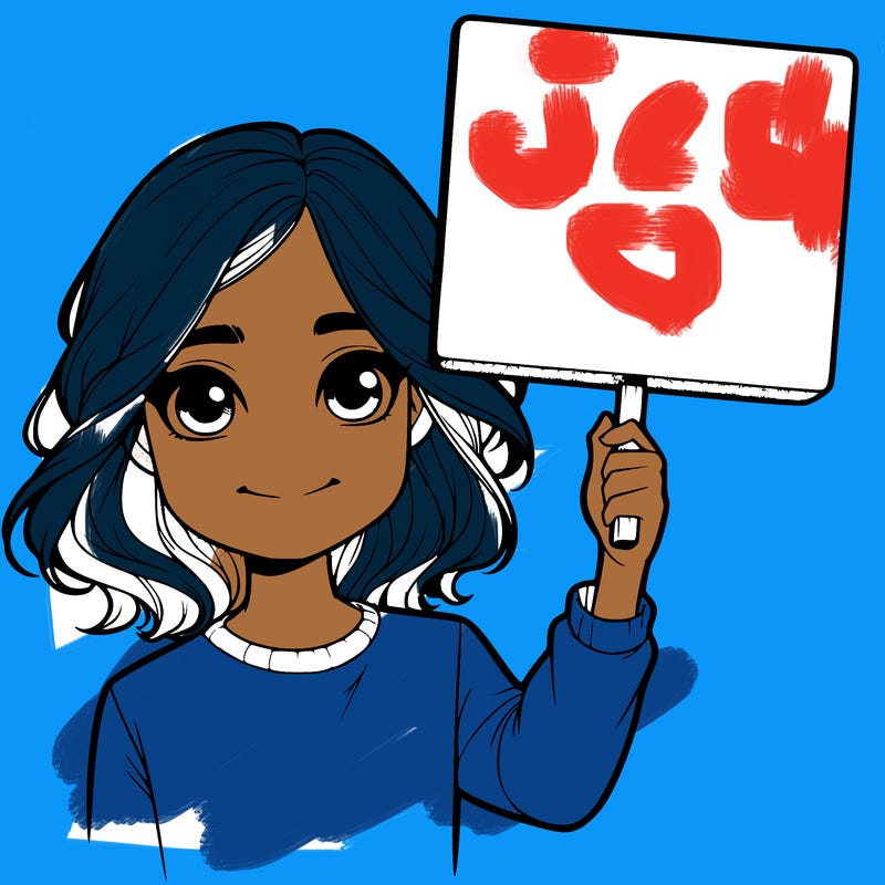 realistic girl holding up a sign