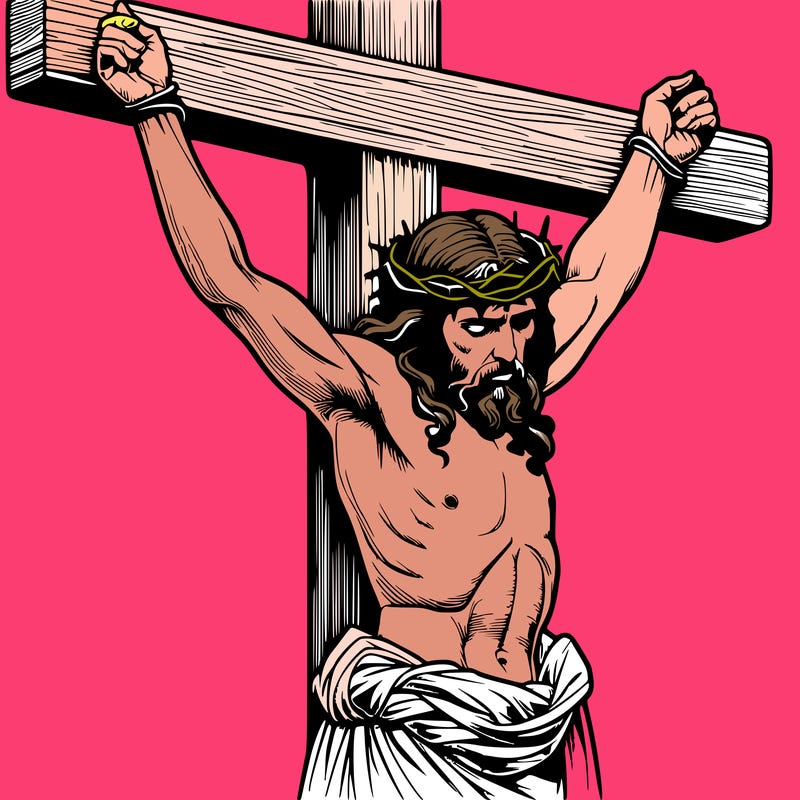 jesus realistic on the cross