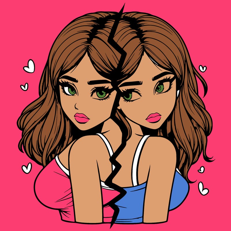 realistic girl split