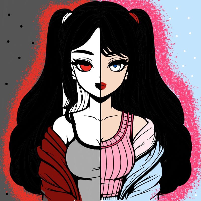 realistic girl split