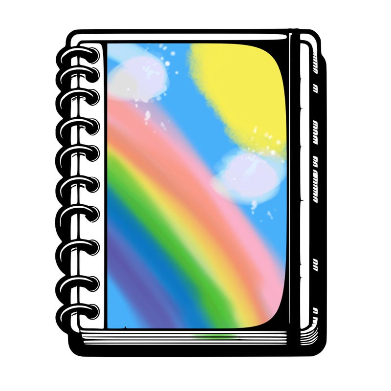 blank, realistic notebook