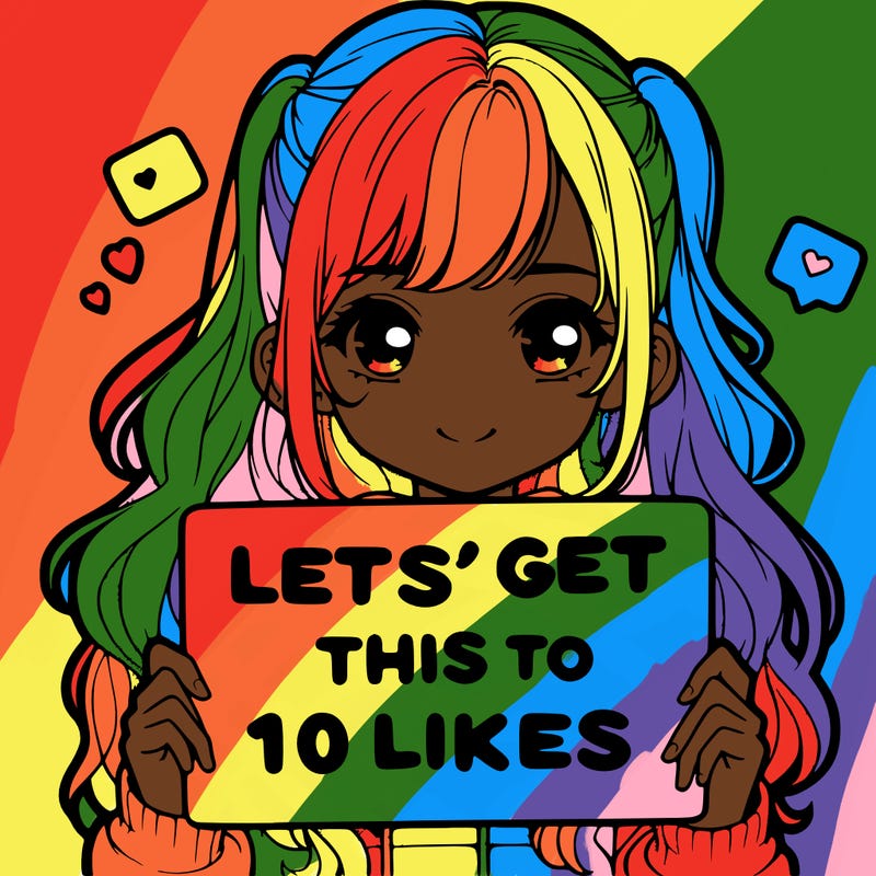 girl holding up sign that says let’s get this to 10 likes realistic