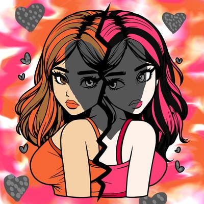 realistic girl split