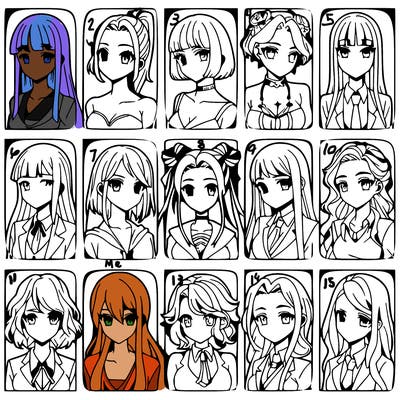 girls that look diffrent anime