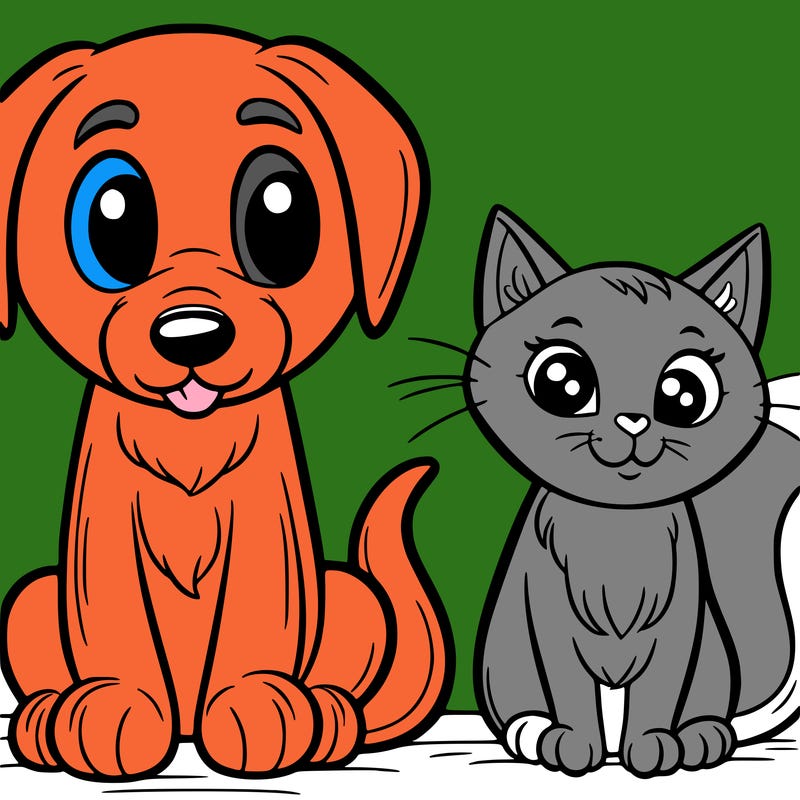 a dog and a cat