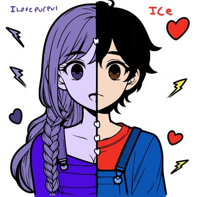 realistic girl boy split