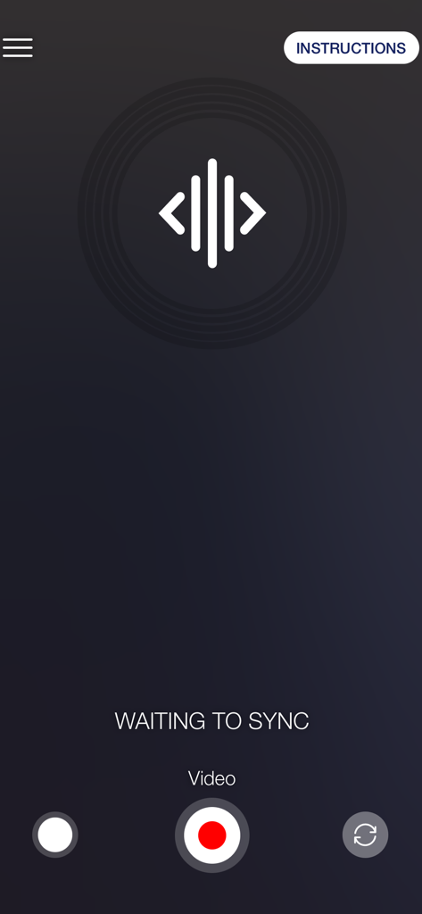 Stadium FX - Stadium FX app video interface showing waiting to sync status for synchronized fan content