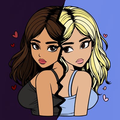 realistic girl split