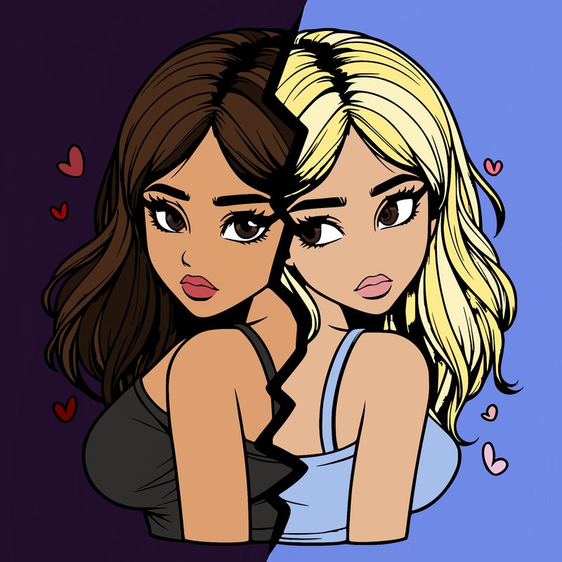 realistic girl split