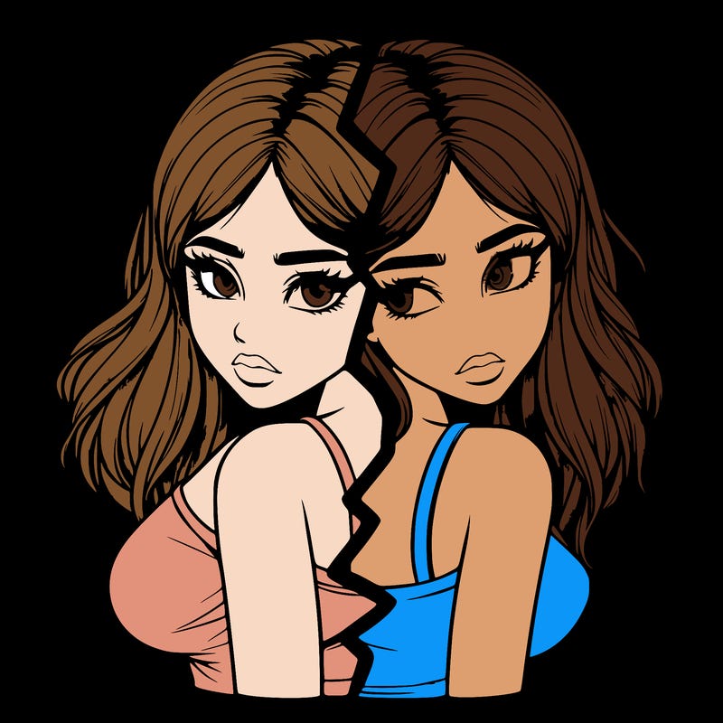 realistic girl split