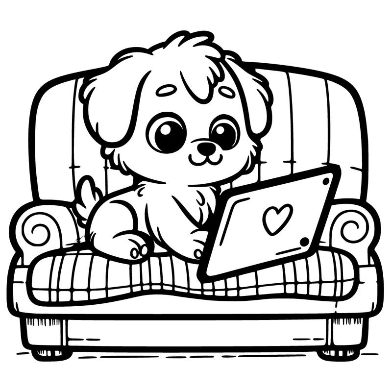 dog watching tv or ipad