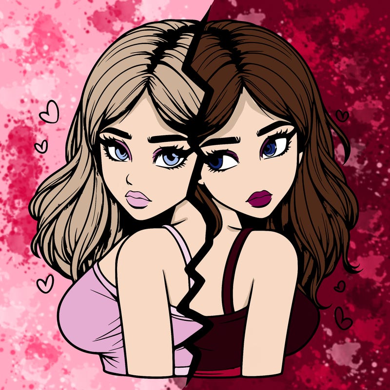 realistic girl split