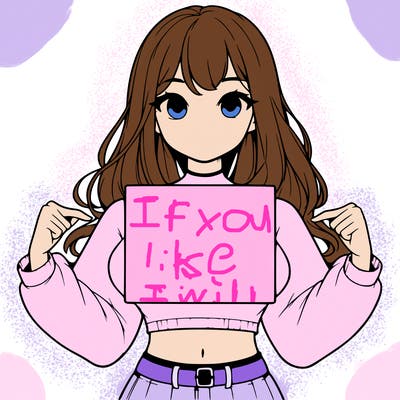 girl holding a blank sign in a long sleeve crop top