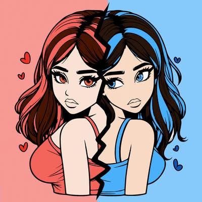 realistic girl split