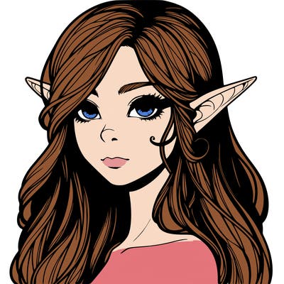 elf girl realistic dark fantasy