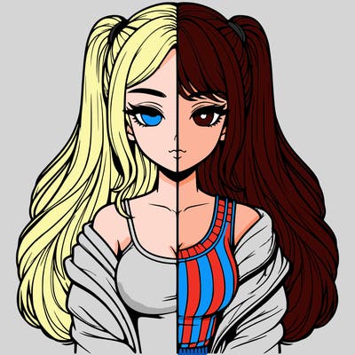 realistic girl split