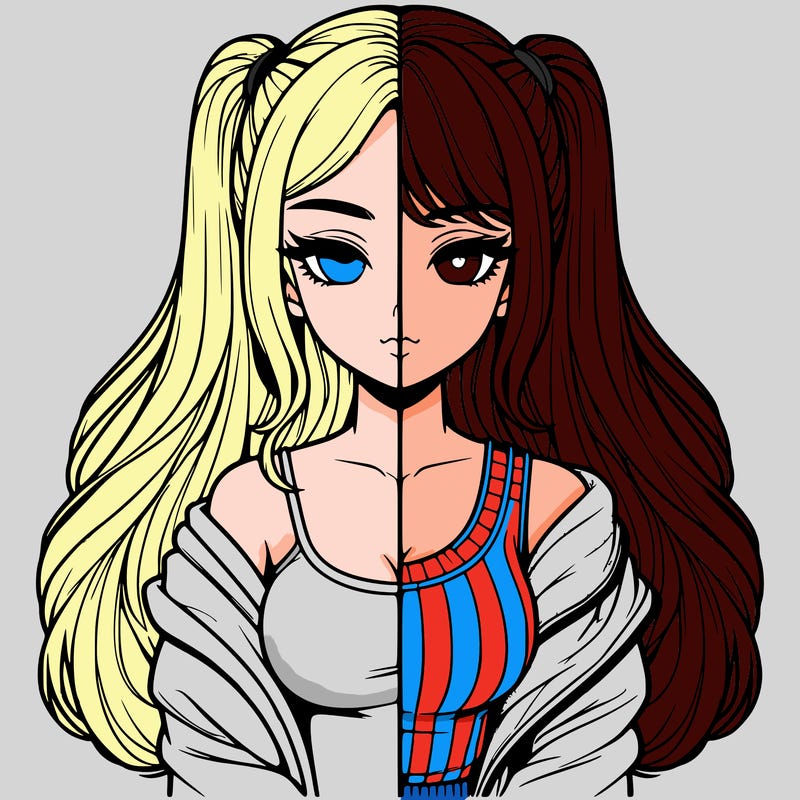 realistic girl split