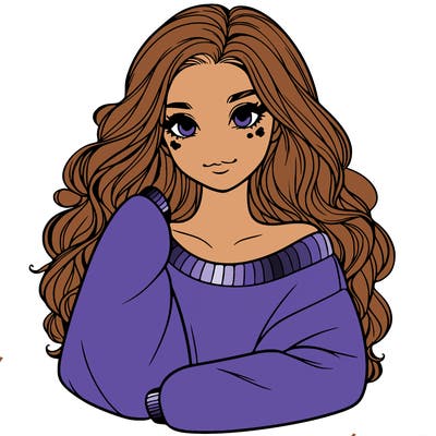 a beautiful girl in a big sweatshirt