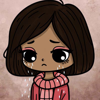 depressed girl with anxiety