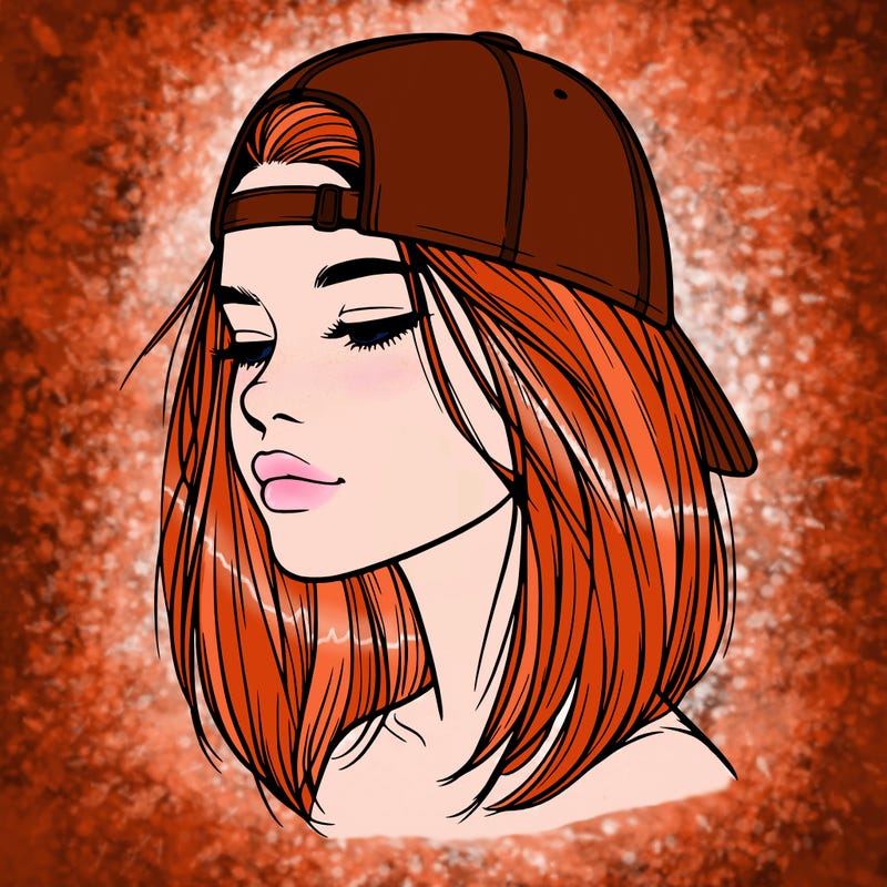 realistic  girl with a backwards hat