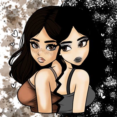 realistic girl split