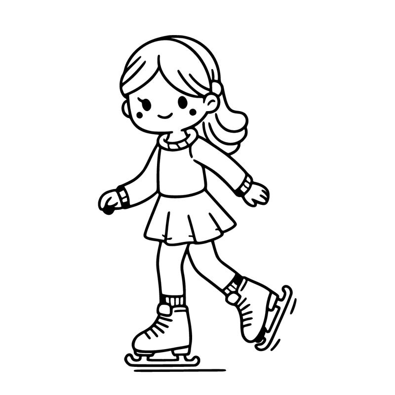 girl skating realistic