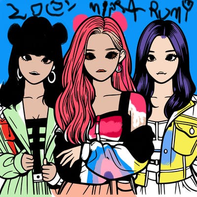a group of 3 k-pop girls
