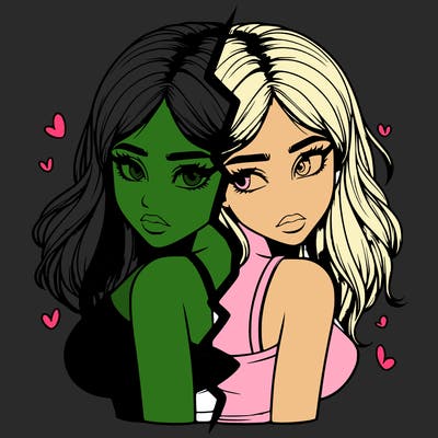 realistic girl split