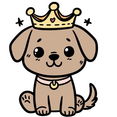 dog with crown