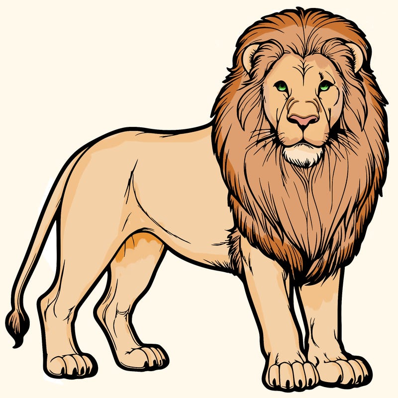 realistic lion