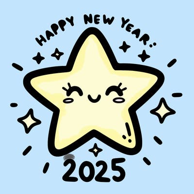 happy new year 2025 star wish