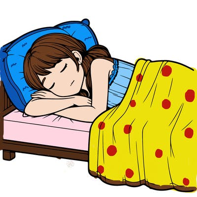 realistic girl laying across bed sleeping