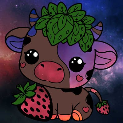 cute strawberry cow