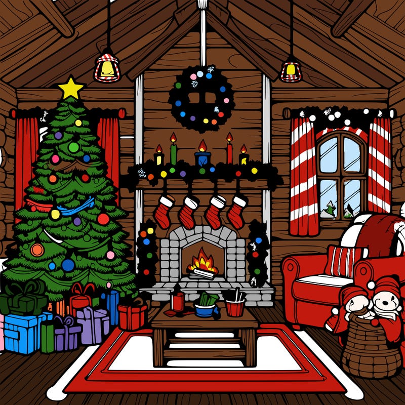 christmas house interior