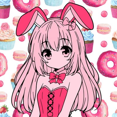 anime girl in bunny costume